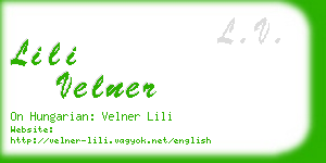 lili velner business card